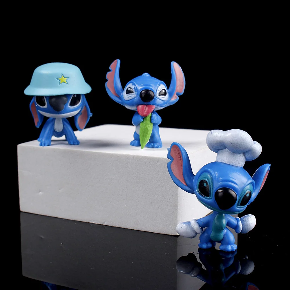 Cartoon Doll PVC Birthday Craft Enfants Adultes Stitch Figure Set