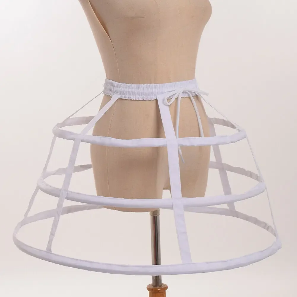Lolita Petticoat Petticoat Underskirt Petticoat Skirt Girls 3 Hoops Crinoline Cage For Dress