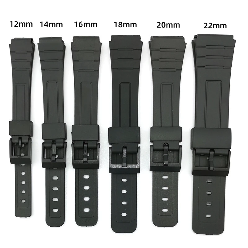 For Casio Electronic Sport Watch Strap 12 14 16 18 20 22mm Silicone