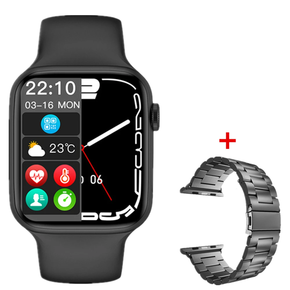 2022 DT NO.1 Sport Smart Watch Series 7 1.9" HD Screen NFC GPS Tracker Bluetooth Call Men Women 45mm Smartwatch for Apple Xiaomi 