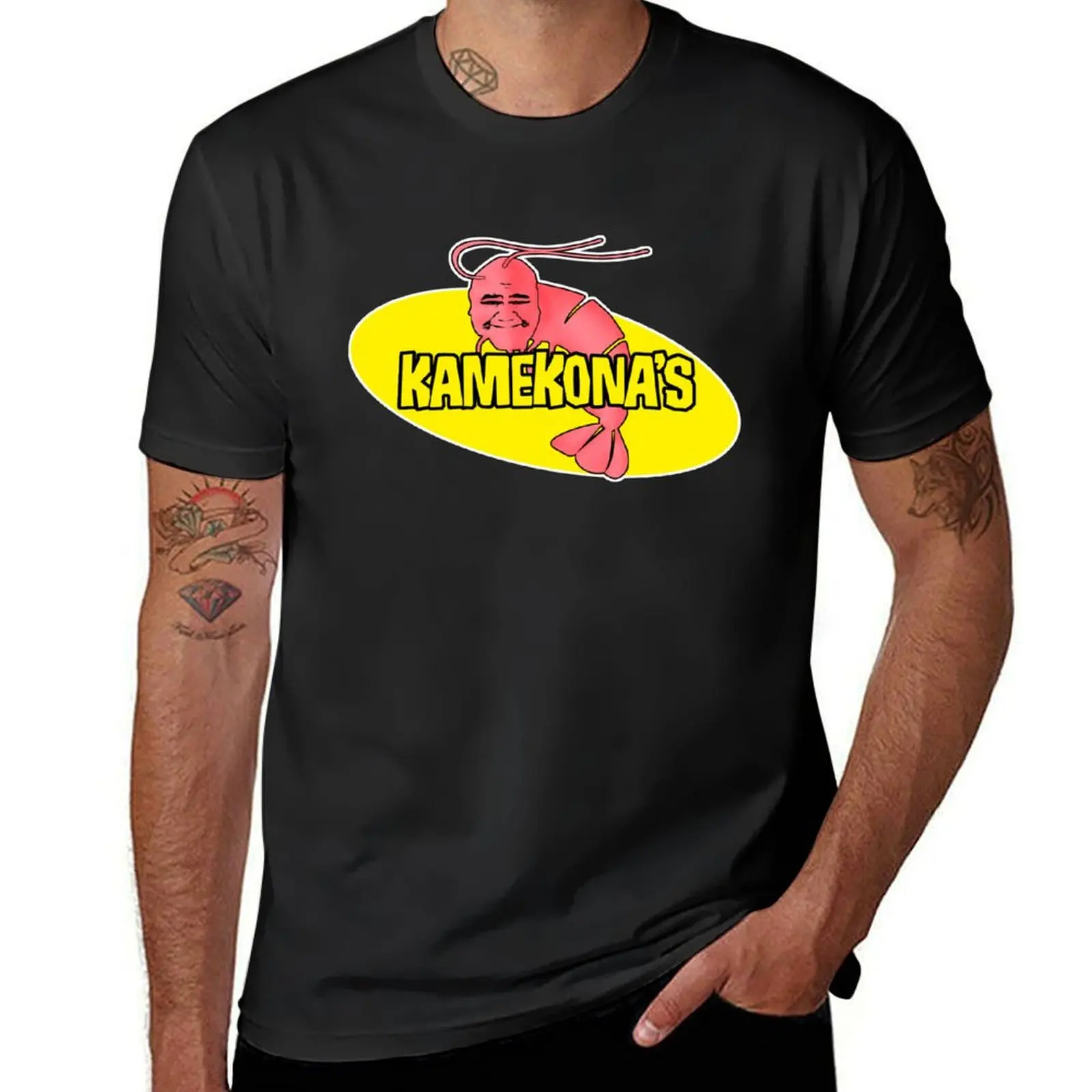 

Kamekona's Shrimp T-Shirt blanks anime quick-drying summer top men clothes