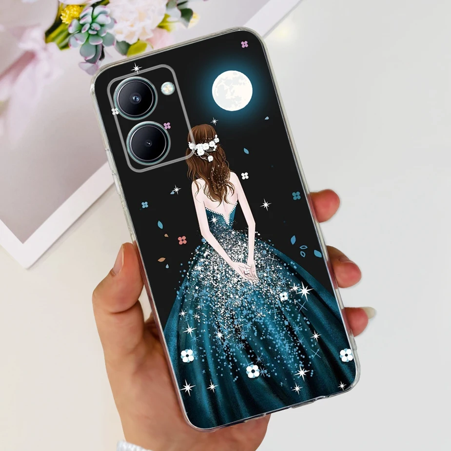 Stylish Painted Soft Silicone Back Cover – 6.5'' Phone Case