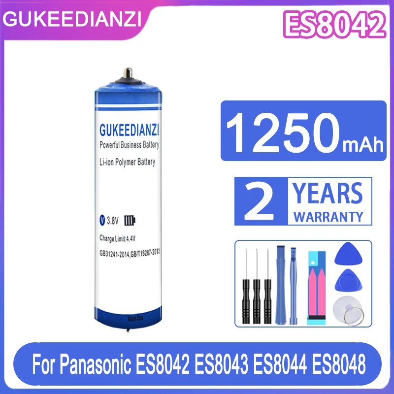 GUKEEDIANZI Replacement Battery 1250mAh For Panasonic Electric Shaver Epilator Massage ES8042 ES8043 ES8044 ES8048