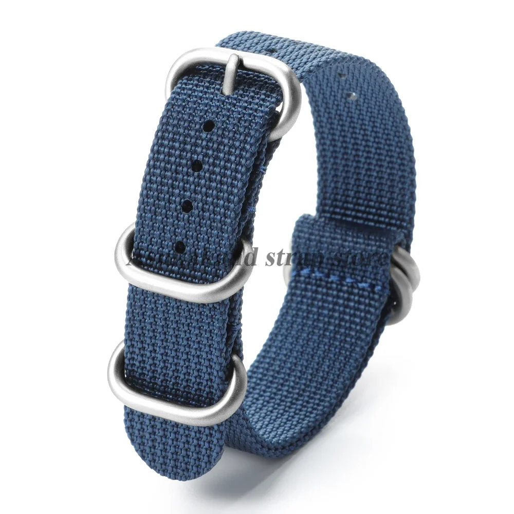 Ribbed Nylon Watch Band - Soft & Comfortable Straps in Black & Green