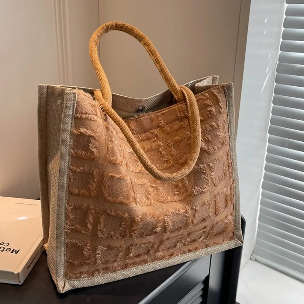 

Multifunctional Tote Bag Portable Large Capacity Shopping Canvas Shoulder Bag Satchel Design Casual Storage Bag Women