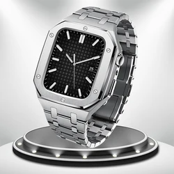 Deluxe Metal Bezel Frame and Strap Mod Kit for Series456SE 44mm (6 screws Silver)