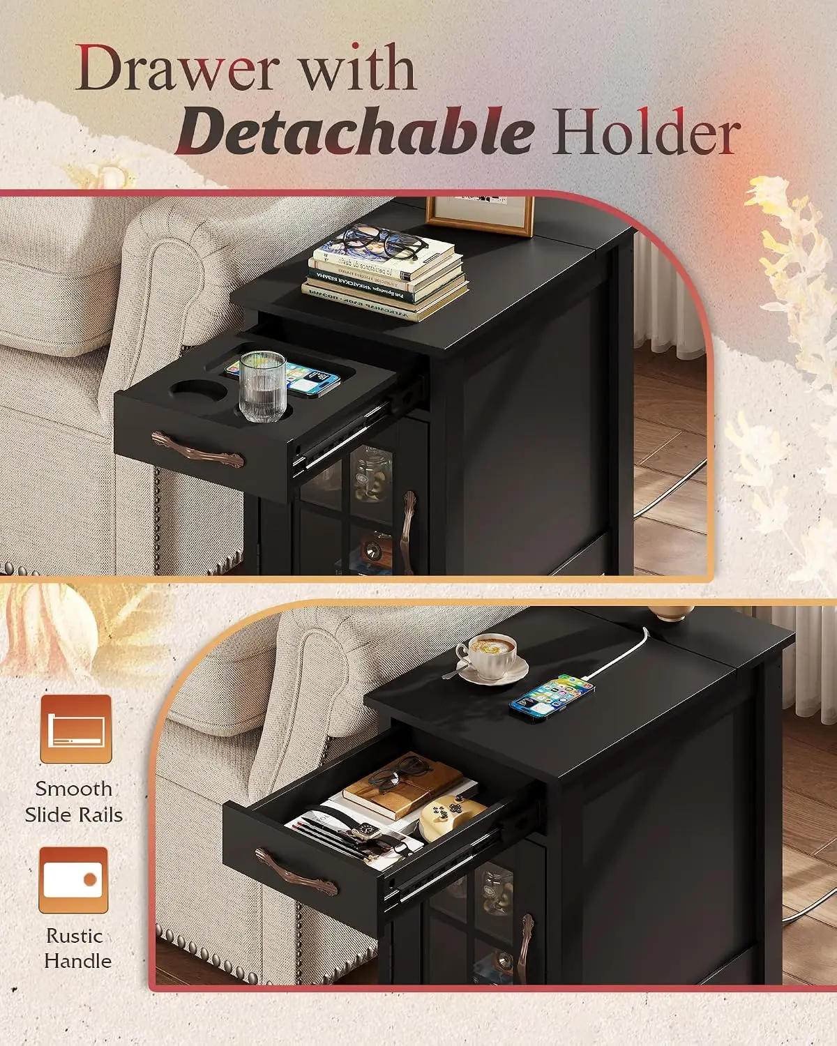 End Table with Charging Station 5