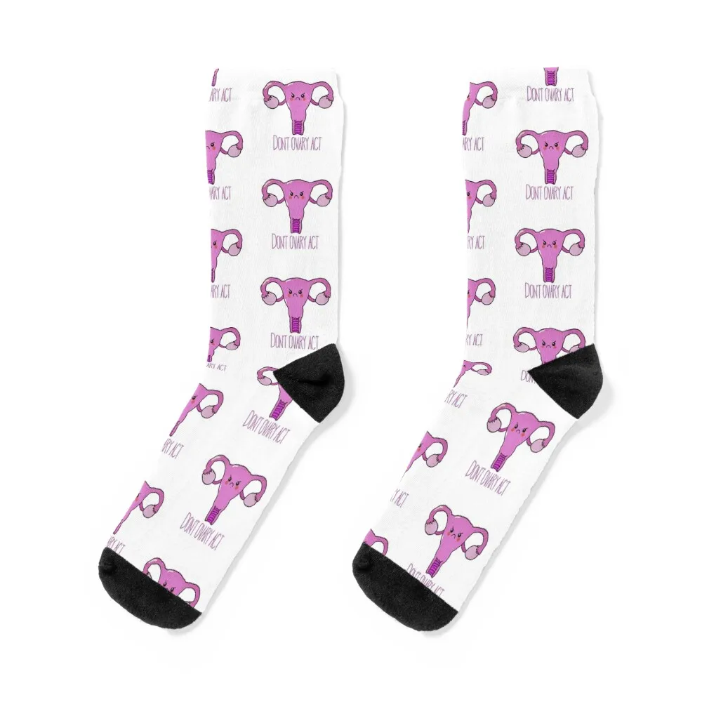 Don't ovary act, cute uterus Socks Heating sock non-slip soccer socks Run Mens Socks Women's a l f classic t shirt socks heating sock anti slip socks