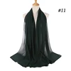 Musulman en mousseline de soie Hijab femmes bulle en mousseline de soie écharpe pour femmes dames voile musulman Islam couleur unie malaisie Musulman Wrap foulards