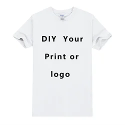 Personalized 100% Cotton Custom Print T-Shirt - Unisex Short Sleeve Graphic Tee - XXXL (White)