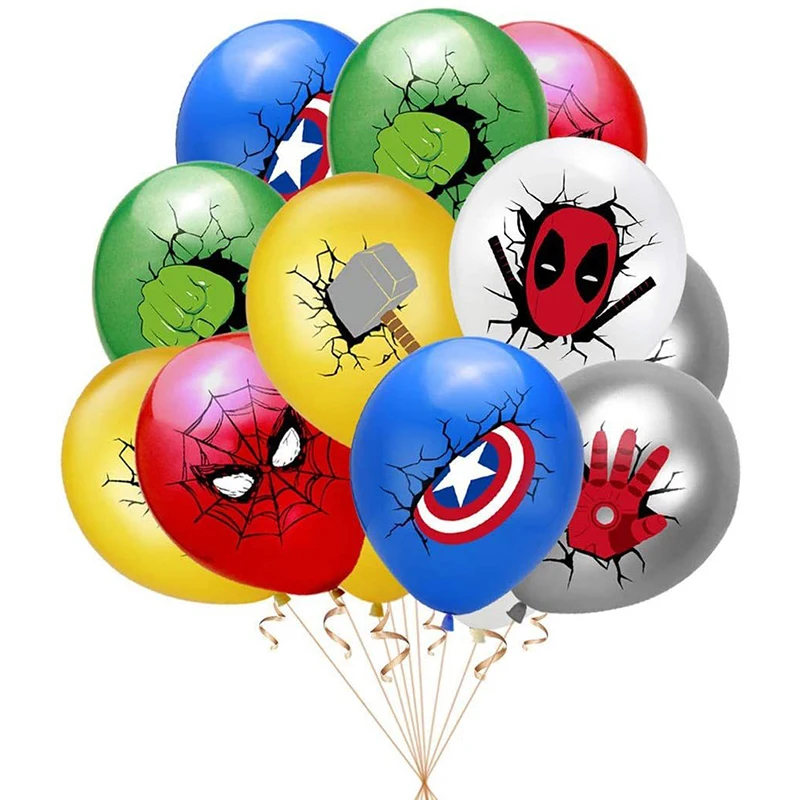 12Pcs Iconic Brand Theme Latex Balloons Boys Birthday Party Decor Kids Toy Photo Props Baby Shower Supplies 12 inch Balloon