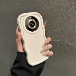 Minimalist Solid Color Silicone Shock - Absorbing Phone Case for Narzo 60 Pro (White)