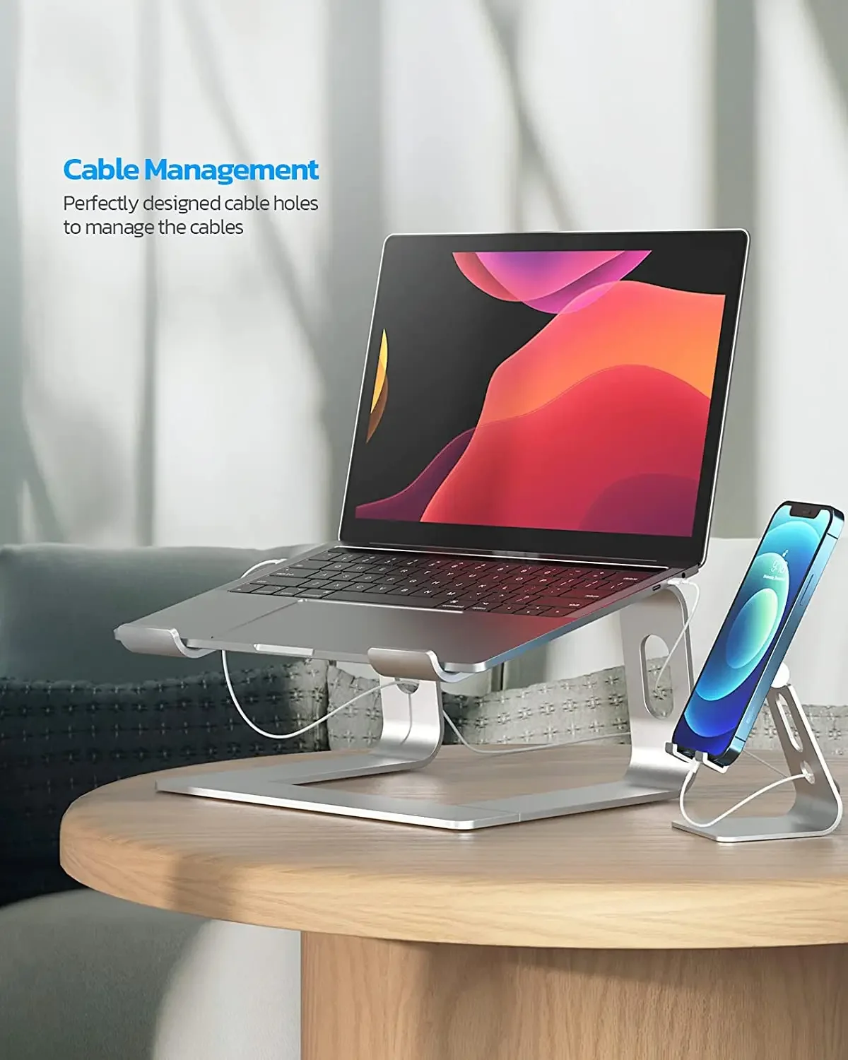 Laptop Stand Ergonomic Aluminum Detachable Riser Compatible with MacBook Air Pro laptop stand