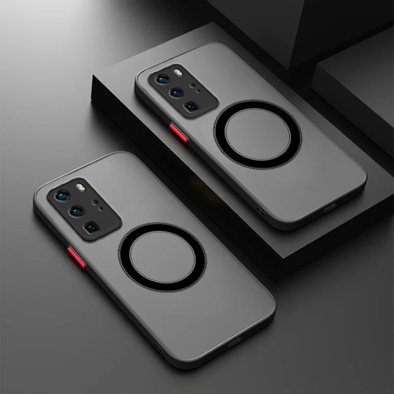 Stylish Magnetic Suction Phone Case with Shock-Absorbing Soft Edges