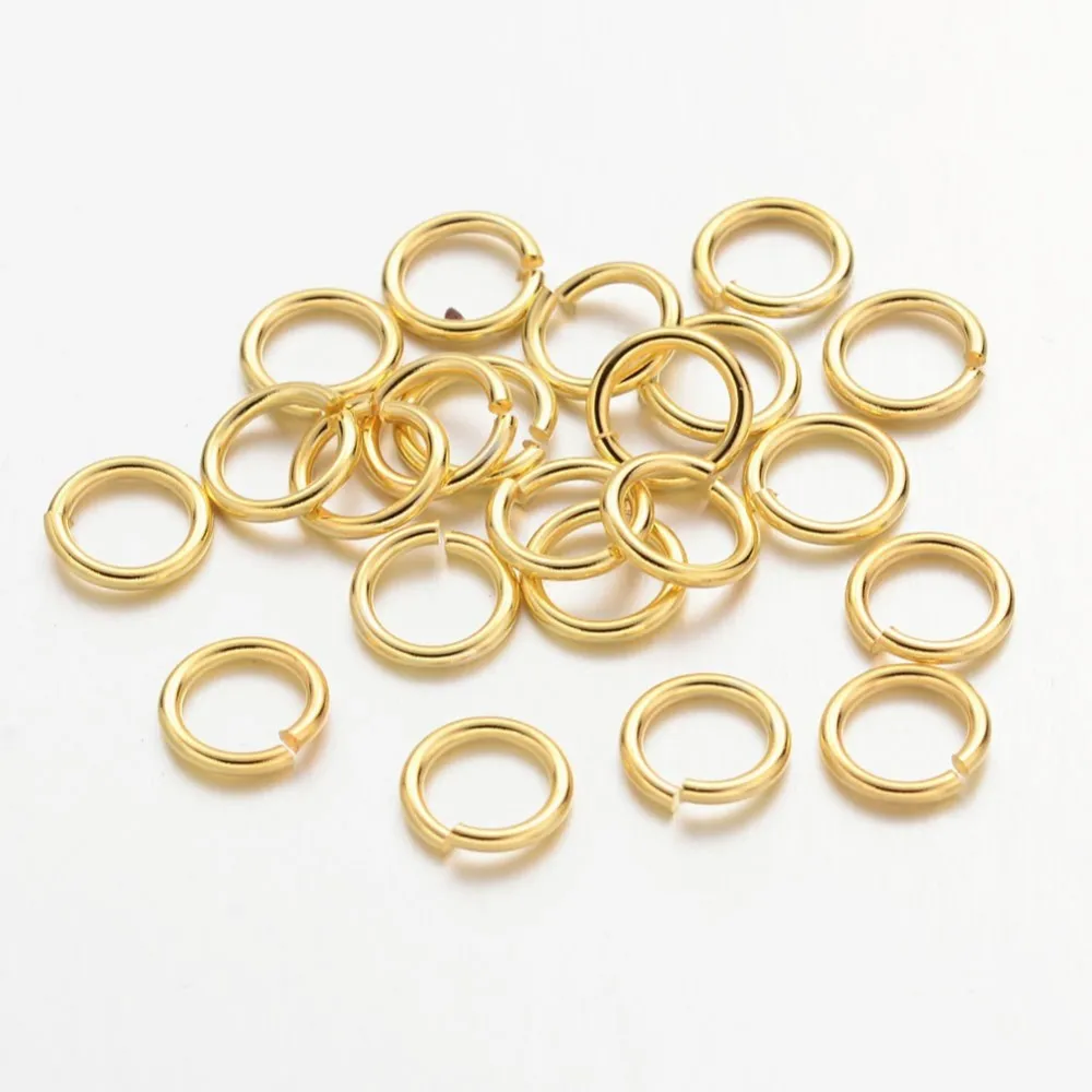 

10g Golden Color Brass Jump Rings Cadmium Free & Lead Free Open Jump Rings 18 Gauge 7x1mm Inner Diameter: 5mm about 80pcs/10g