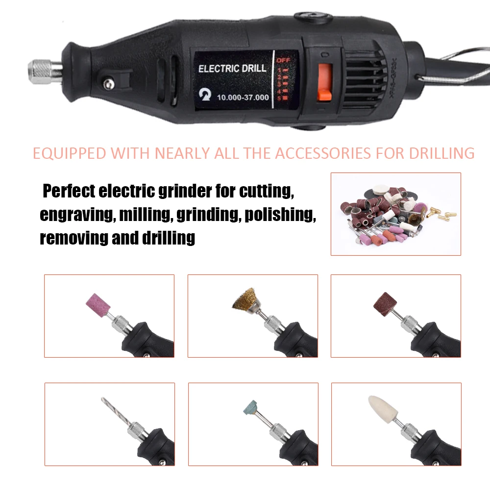 KKmoon 180W Power Tools Electric Mini Drill Rotary Grinder