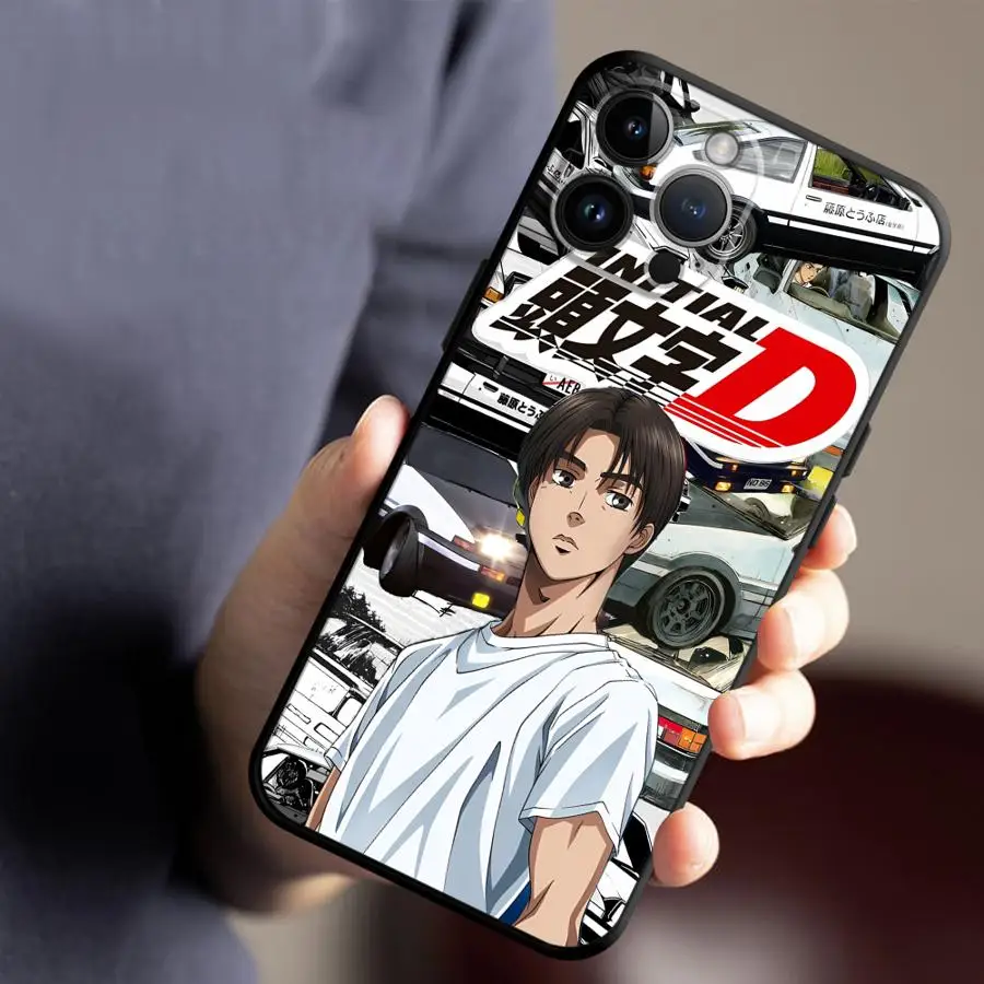 Anime Initial D Matte Black Soft Phone Case
