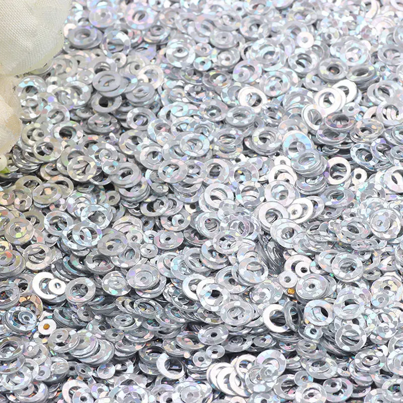 Runde 10g/20g/50g Nagel Pailletten Holographische Fluoreszenz Nagel Glitter Pailletten Pailletten DIY Kleidung Dekoration nail art Pailletten – Detail 2