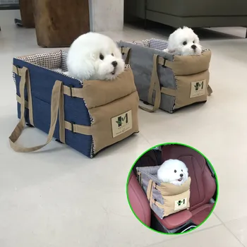 Assento de Carro Portátil para Cães e Gatos Pequenos, Seguro e Confortável para Viagens