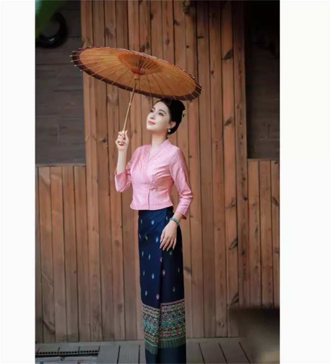 Dai ethnic clothing temperament long sleeved fashionable casual short top versatile