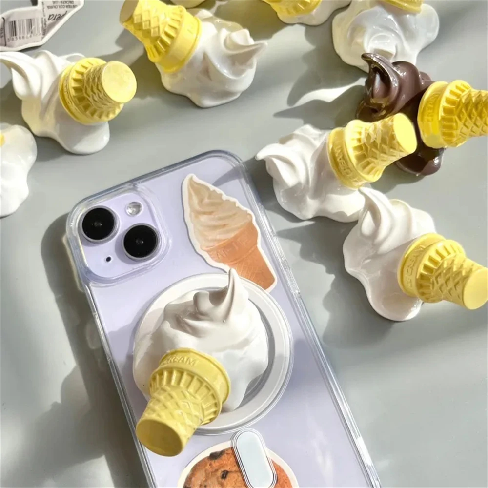 Korean-Cute-3D-Ice-Cream-For-Magsafe-Magnetic-Phone-Griptok-Grip-Tok ...