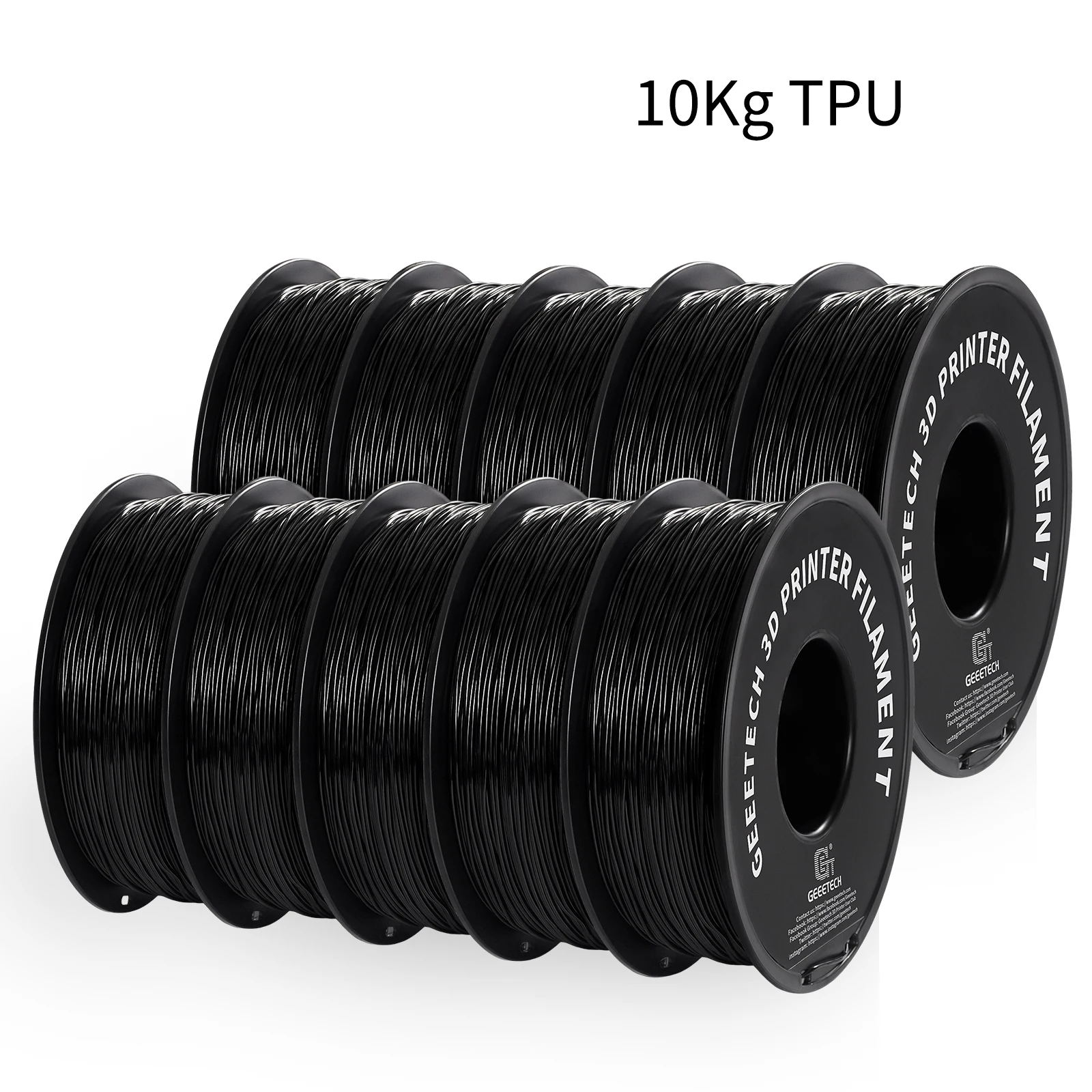GEEETECH 10Kg In One Box 3D PLA Filament Assorted Pack