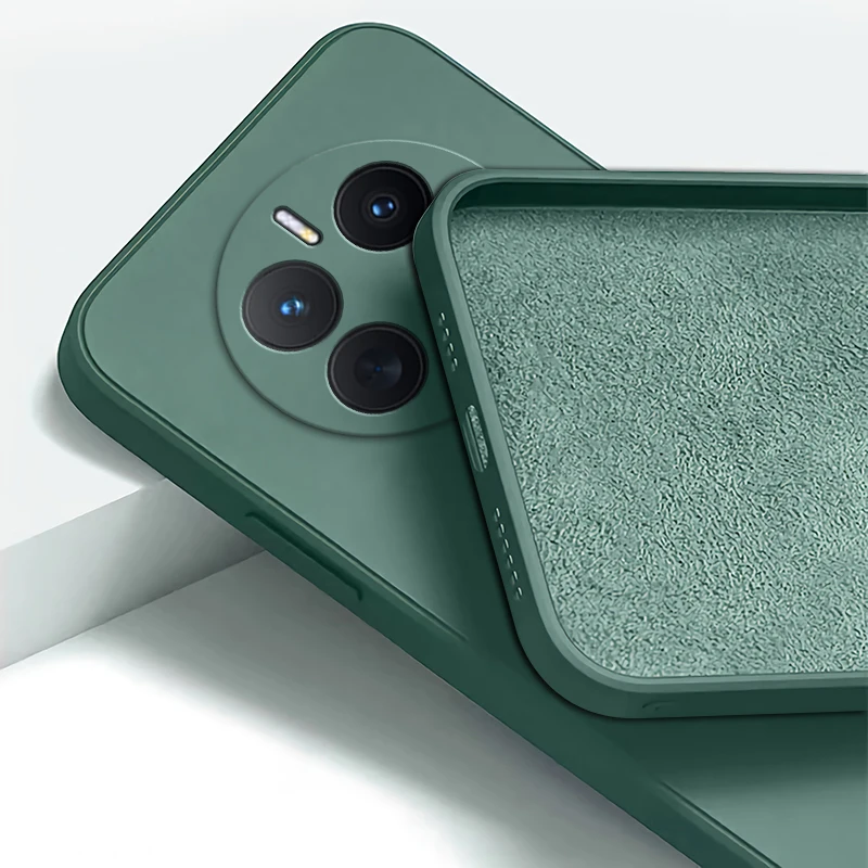 Original Square Liquid Silicone Shockproof Phone Case - Full Protective Back Cover