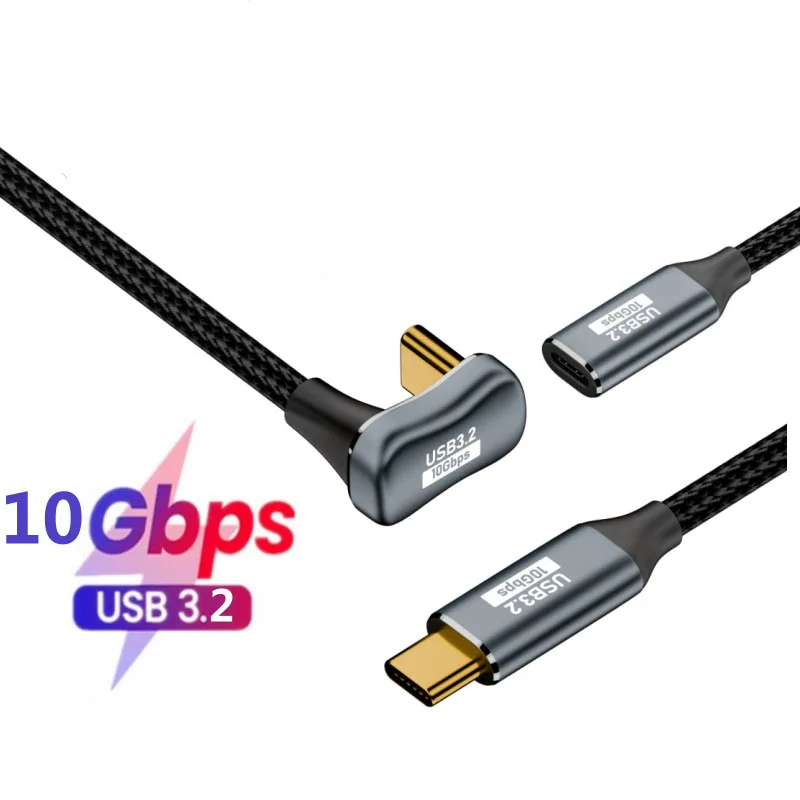 USB C Cable U Shape 5A PD 100W USB3.2 Gen2 Type C Fast Charging 4K@60Hz 10Gbps