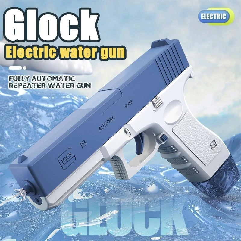 Electric Water Guns Safe Rechargeable Water Gun High Capacity Water Shooting Toy Outdoor Swimming Pool Water Toy for Adults Kids