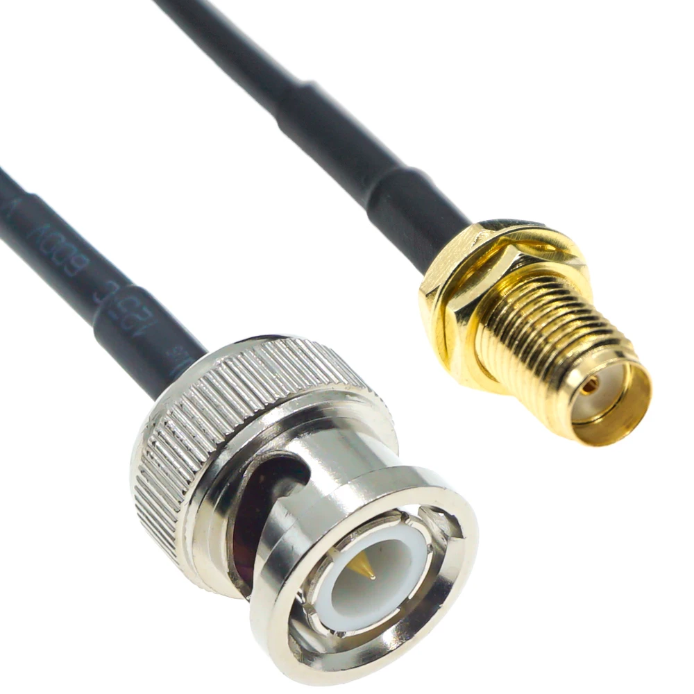 RG174 Cable SMA Male To BNC Female BNC To SMA Nut Bulkhead Extension Coax Jumper Pigtail4G Antenna