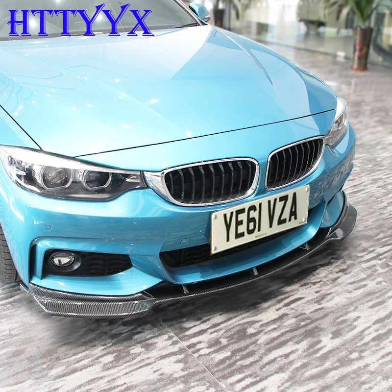 BMW 4 시리즈 F32 F33 F36 430i 430d 440i M-Sport 2014-2019 용 3PCS, 앞 범퍼 립 스포일러 에어 턱 바디 키트 스플리터