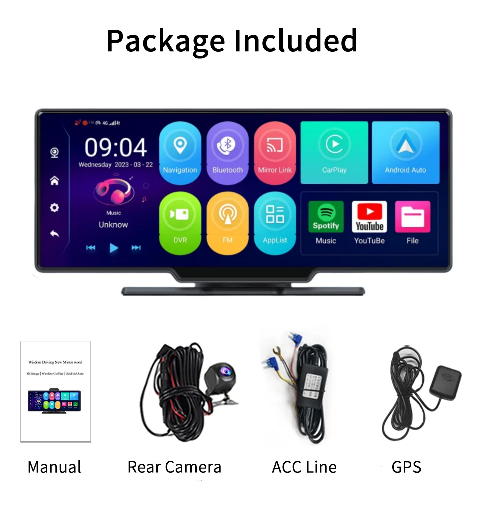 ڵ DVR ADAS GPS FM 24 ð   ̷  , 10.26 ġ   ķ, ȵ̵ 13, 4 + 64G, 8 ھ, 5G 