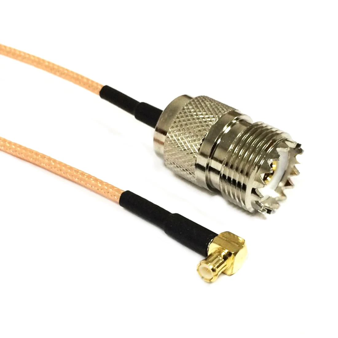 UHF Female SO239 to MCX  Male Plug Right Angle RG316 Cable 15cm 6