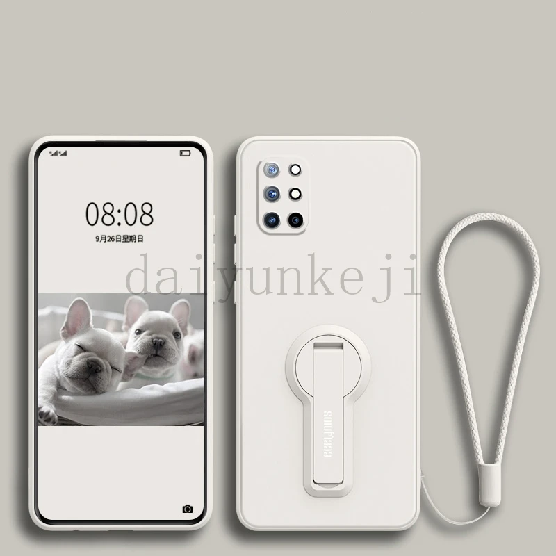 Shockproof Silicone Phone Case with Bracket Holder and Screen Protector