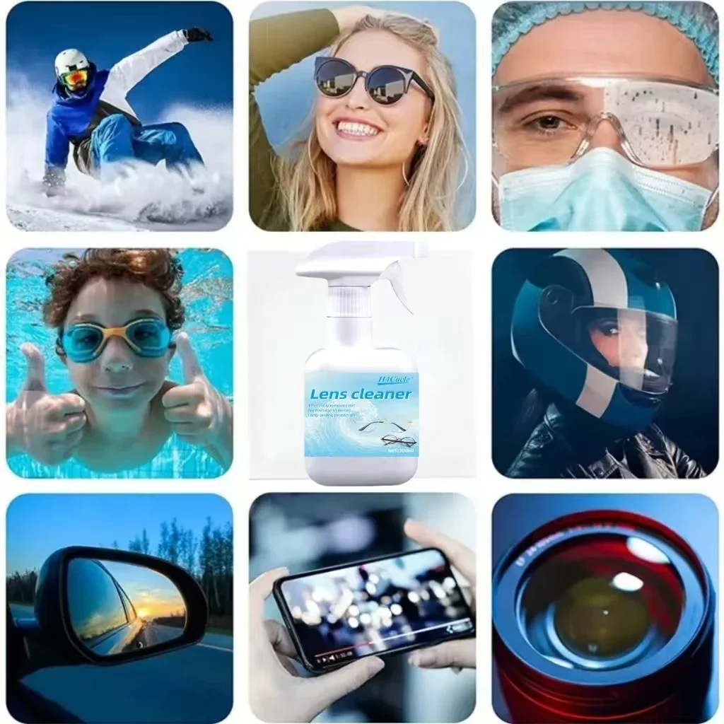 Lens Removal Spray Glasses Care Liquid Cleaning Agent Car Windshield Glasses Lens Phone Screen Home Window Cleaner Anti Fog