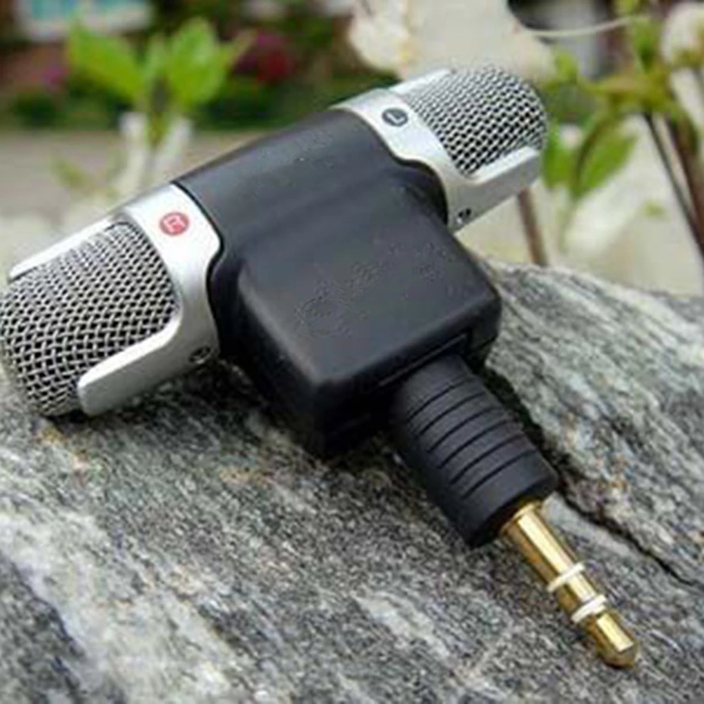 Portable Microphone Mini PC Phone 3 5mm Dual Channel Digital Mic Voice Sound Recorder