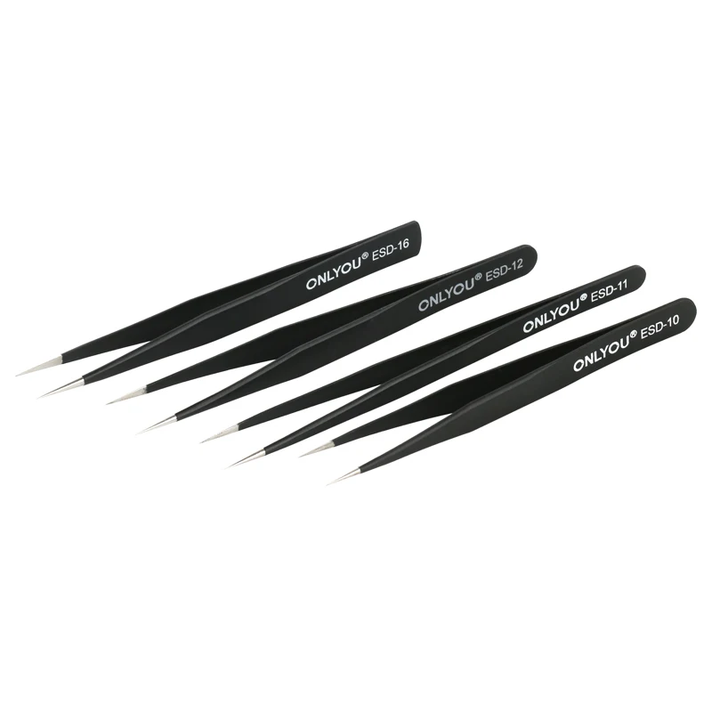 BGA Precision ESD Tweezers 8 Pcs/Set 10-17 Stainless Steel Anti-Static Repair Tool precision tweezers tweezer tool esd anti static tweezers