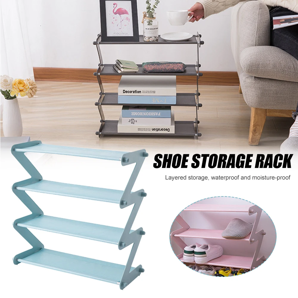 

4-Tier Shoe Rack Free Standing Shoe Storage Organizer For Closet Bedroom Entryway Hallway Shoe Slots Shelf Easy Clean Shoe Tower