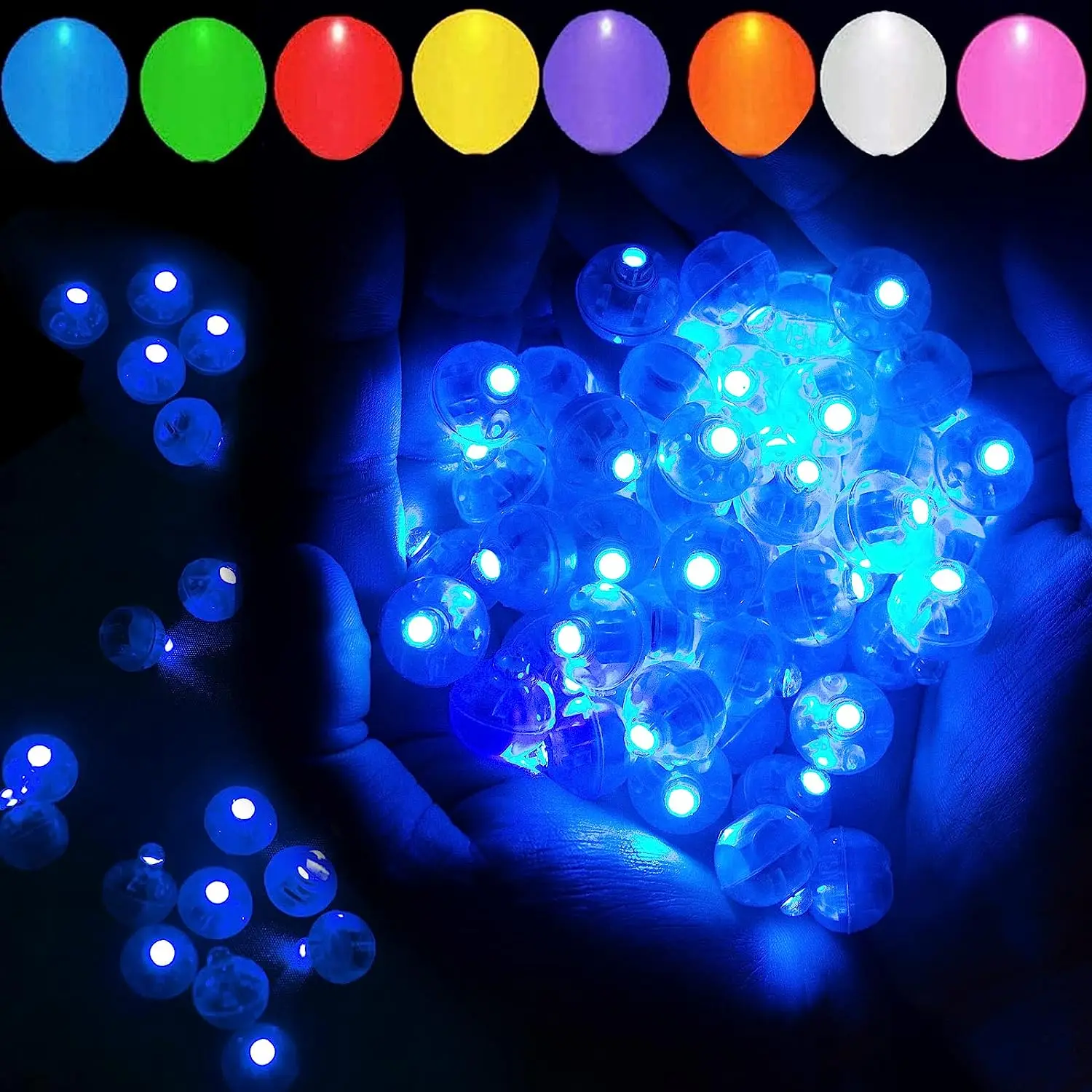 100pcs Led-ballon-licht, Multicolor Tiny Led-lichter, Wasserdichte