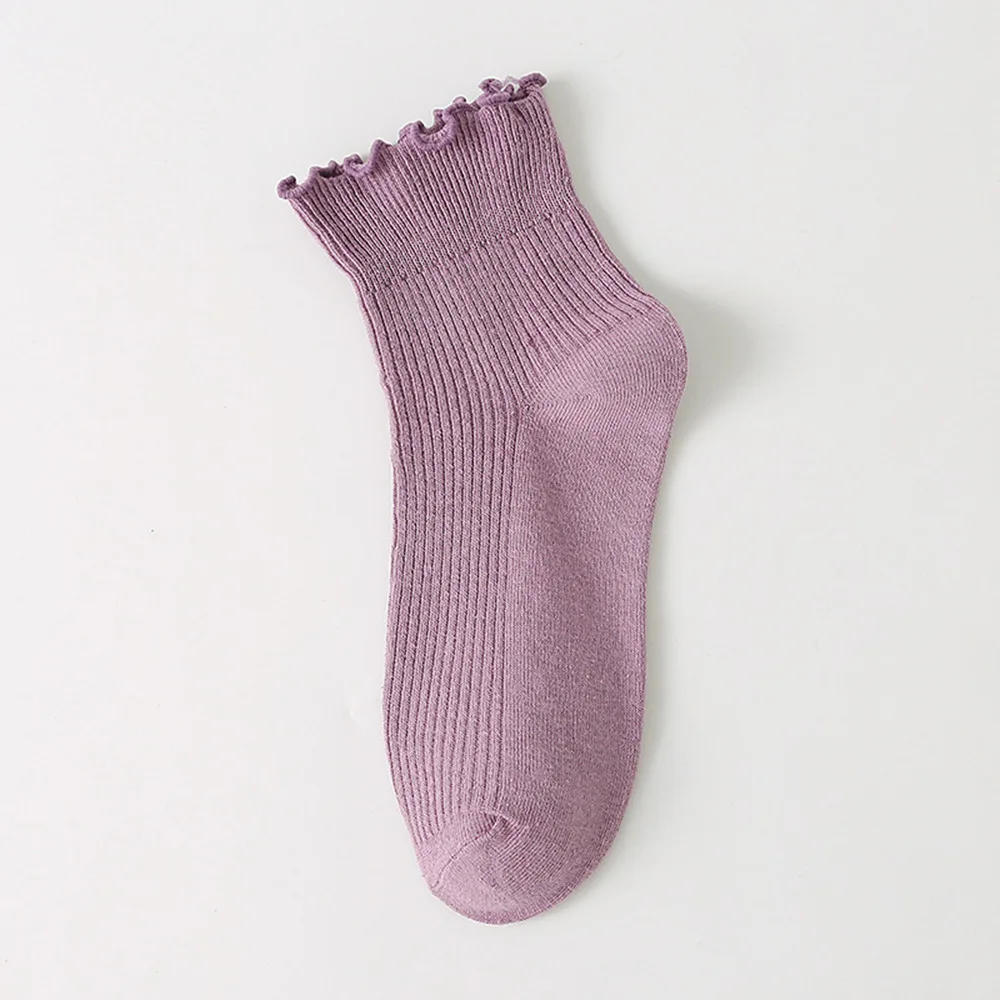 purple ruffle socks