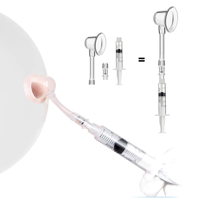 

New Nipple Aspirator Puller Sucking for Flat Inverted Nipples Shaper Niplette Attractor Treatment Redress Correction +Clips