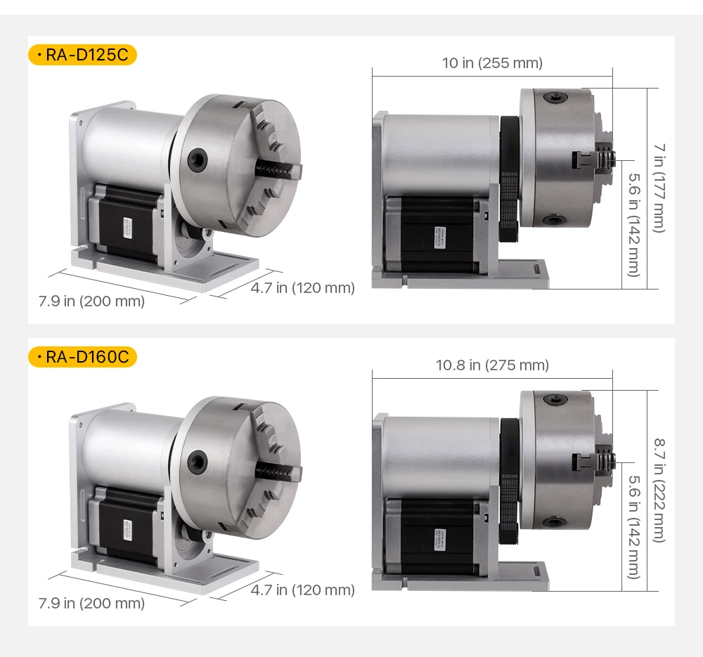 Ultrarayc Dreibackenfutter mit Dreibacken und DM860S-Treiber für Co2-Faserlaser-Graviermaschine, graviertes Wasserglas – Detail 5