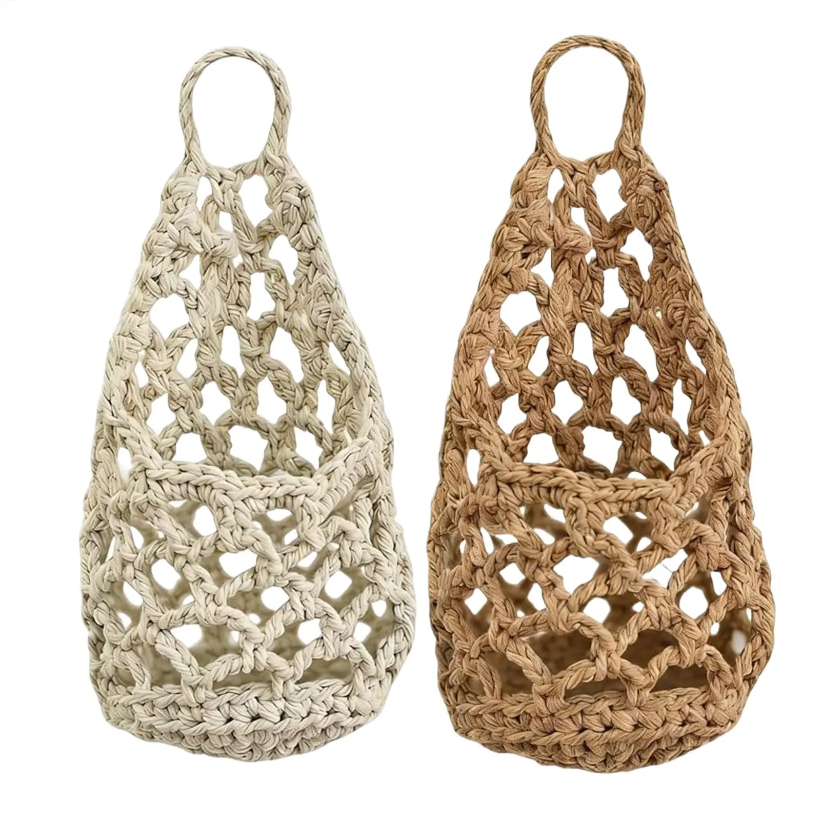 Macrame Plant Hanger Small Boho Woven Cotton Hanging Planter Wall Decor Indoor Flower Pot Holder for Door Apartment Office