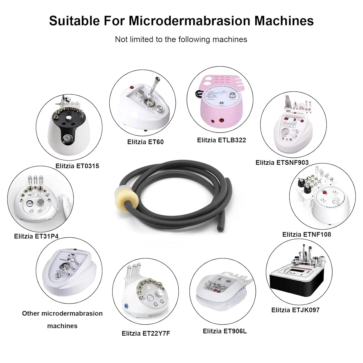 Accessories For Breast Augmentation Massager Vacuum Or Diamond Micro Grinding Machine 1M Long Silicone Tube Plastic Filter Tube