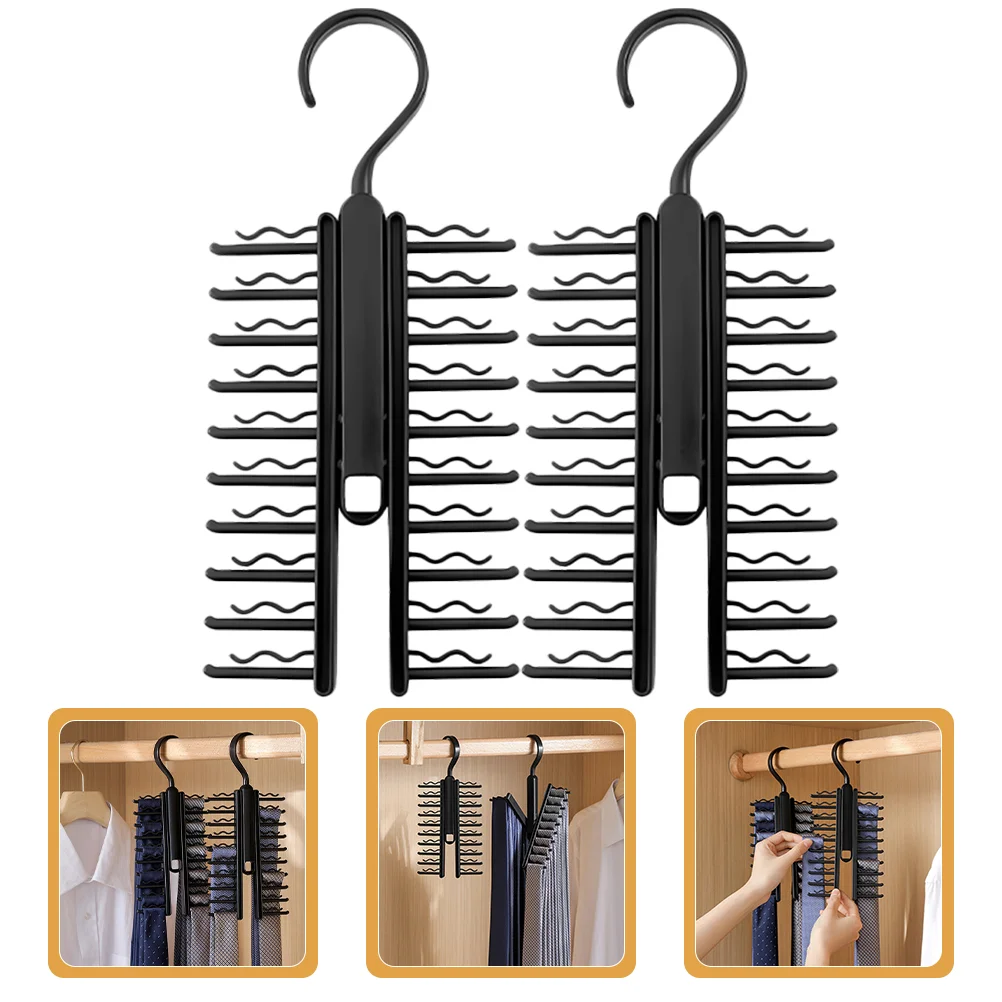 

Tie Belt Hanger Rack Hanging Wardrobe Storage Solution Multi-functional Holder Organizer Closet Leash