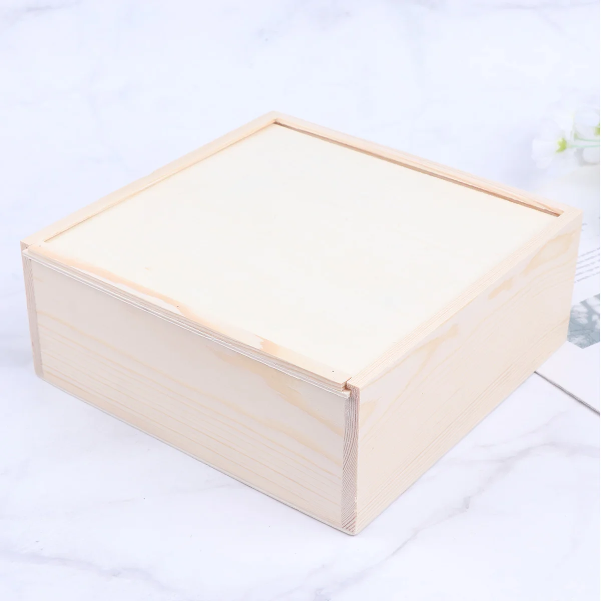Operitacx Jewelry Organizer Tray Unfinished Pine Wood Box Wooden Gift Box with Push Cover for Hobbies and Home Storage Bracelet 2 pcs pencil pine holder child makeup brush kids storage organizer for toys wood tools pot