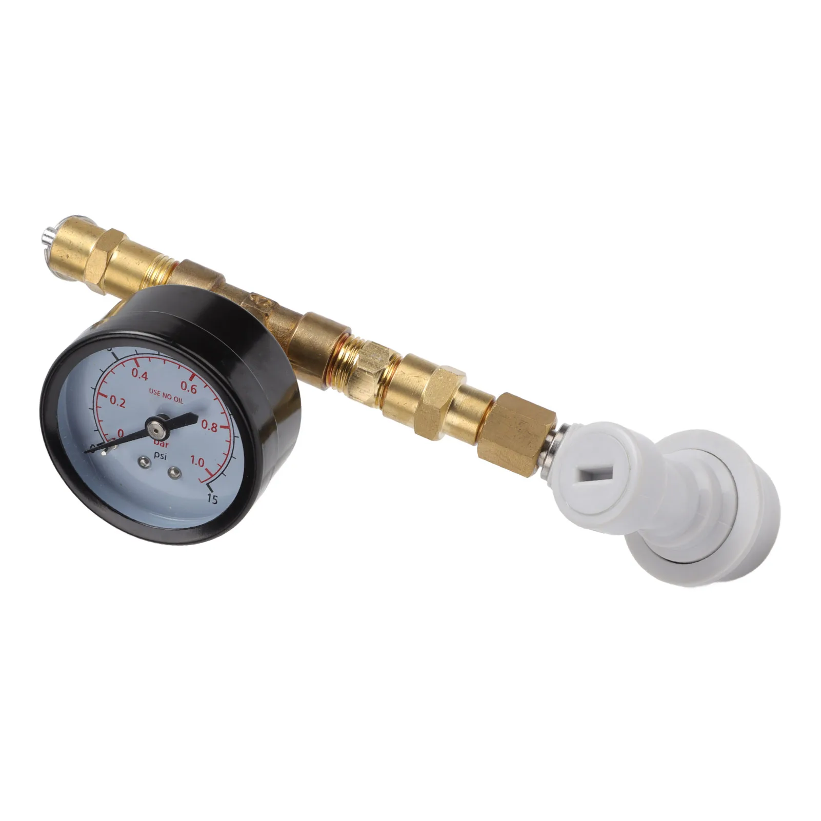 Beer Brew Adjustable Pressure Relief Valve Cola Keg Pressure Gauge Beer