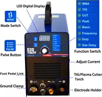 Plasma arc welding machine pulse TIG welding 50A plasma cutting 200A TIG welding  1/2 inch clean cutting, high frequency 2