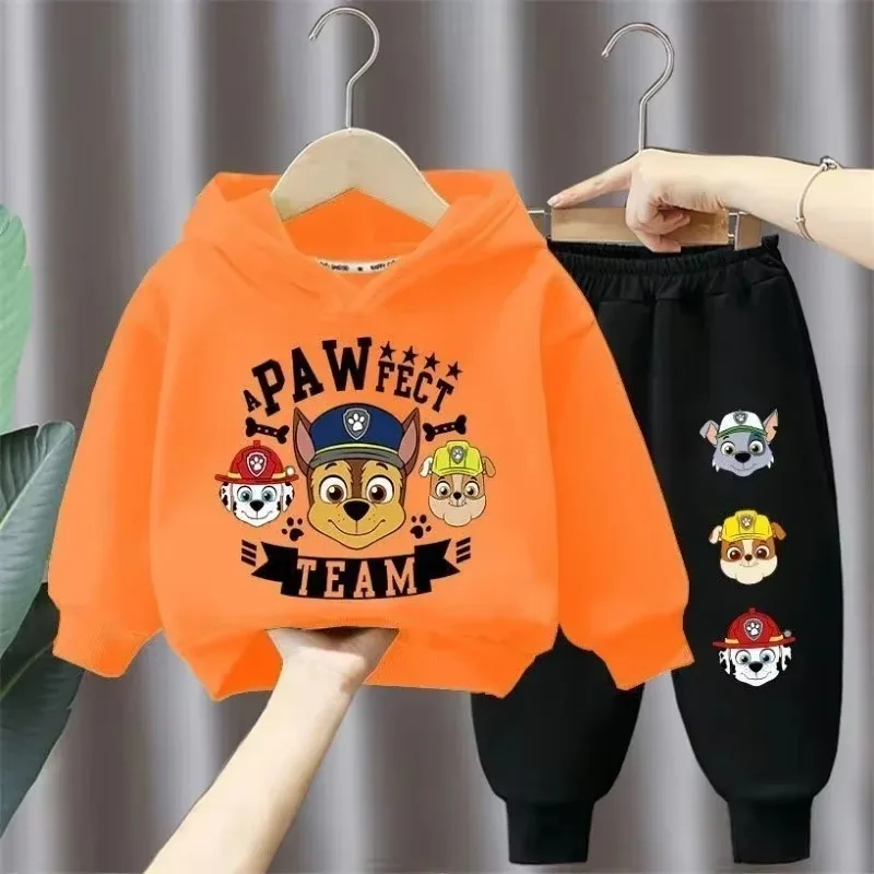 PAW Patrol Autumn Long Sleeved Pullover Long Pant Two Piece Suit for Children Clothing Suits Boys Sweatpant Sets Kids Tracksuit kids clothing set