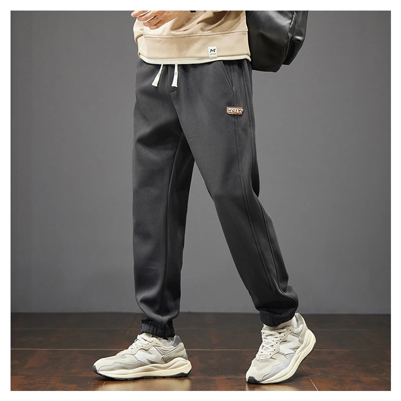 Fashion Sweatpants Men's Spring Autumn Pants Baggy Joggers Streetwear Drawstring Loose Ankle Length Casual Harem Pant M-5XL